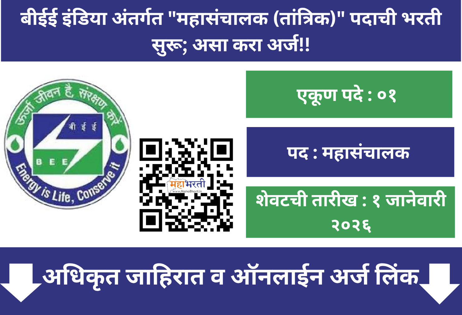 BEE India Recruitment 2025