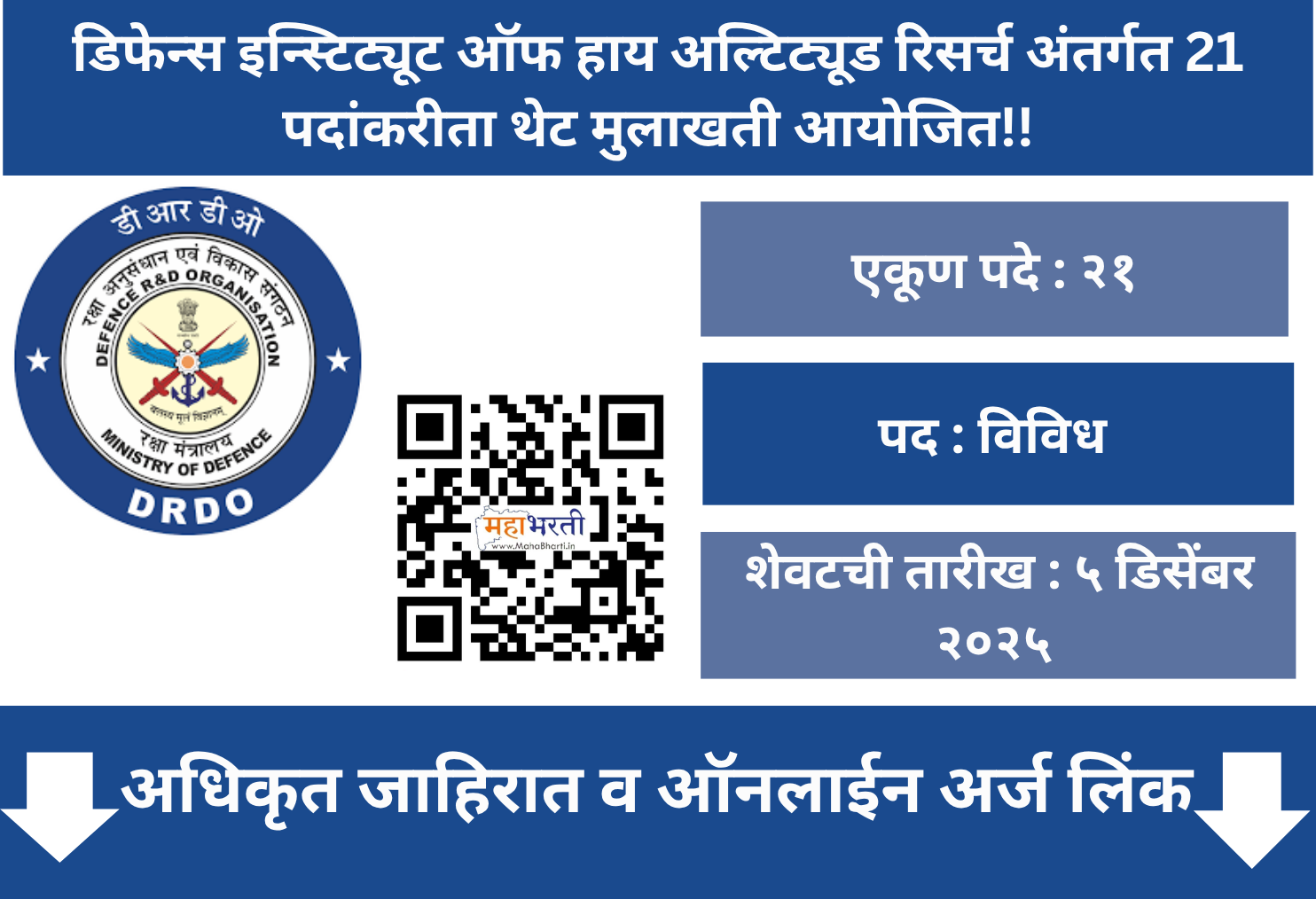DRDO DIHAR Recruitment 2025