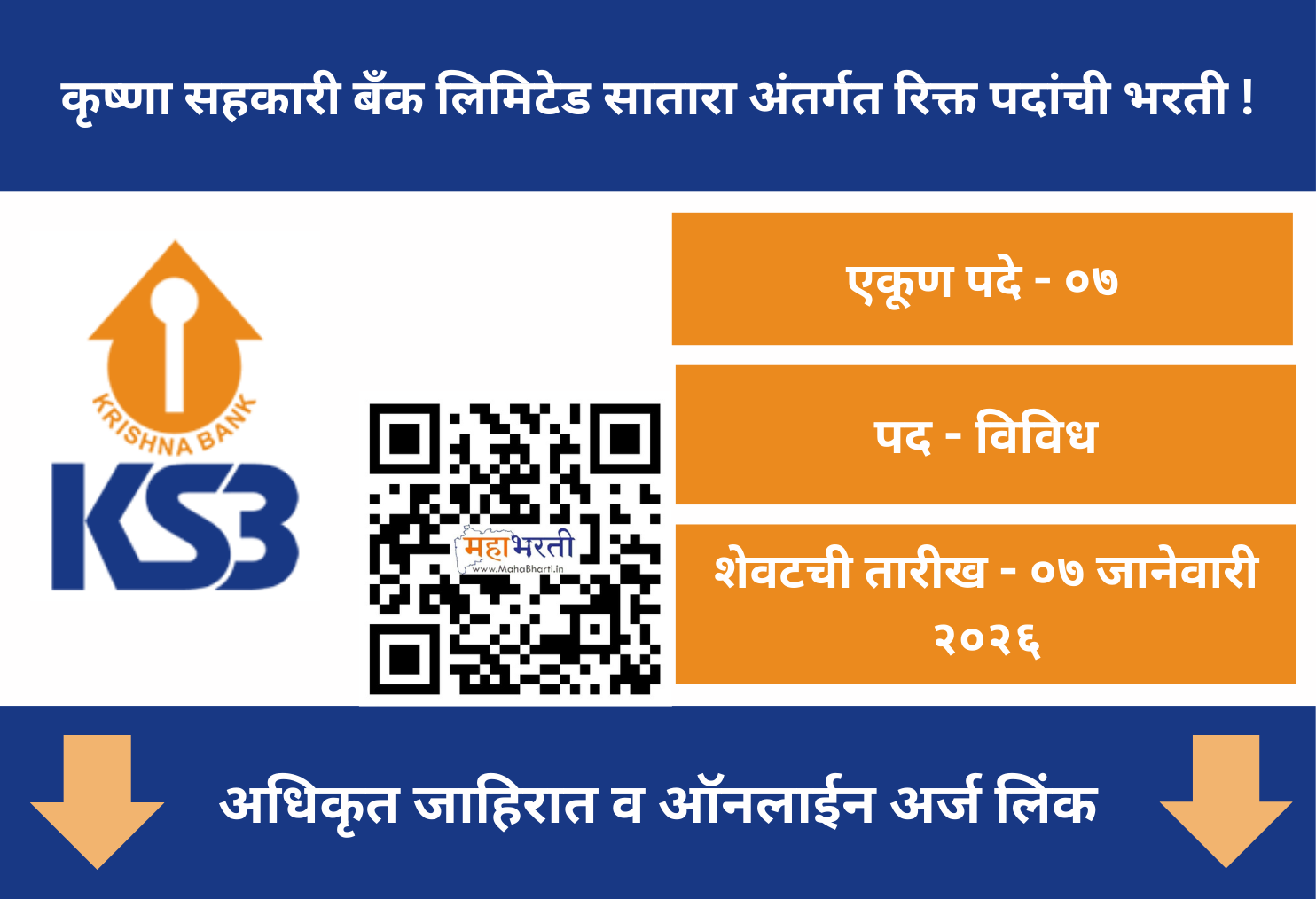 Krushna Sahakari Bank Satara Recruitment 2026
