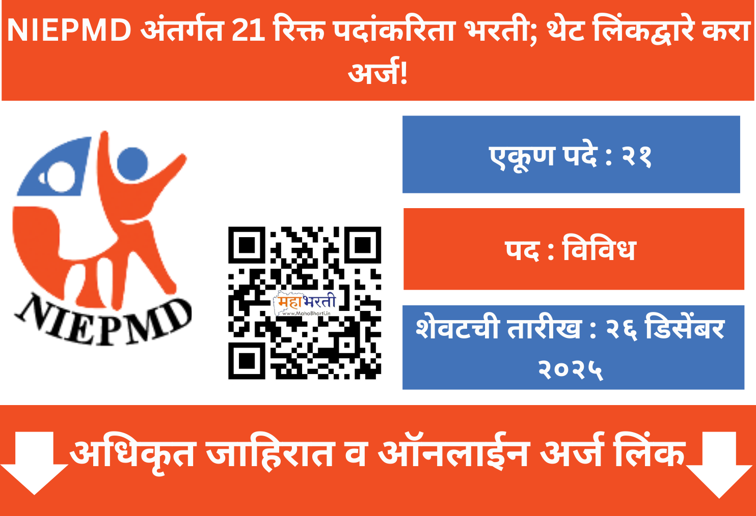 NIEPMD Recruitment 2025