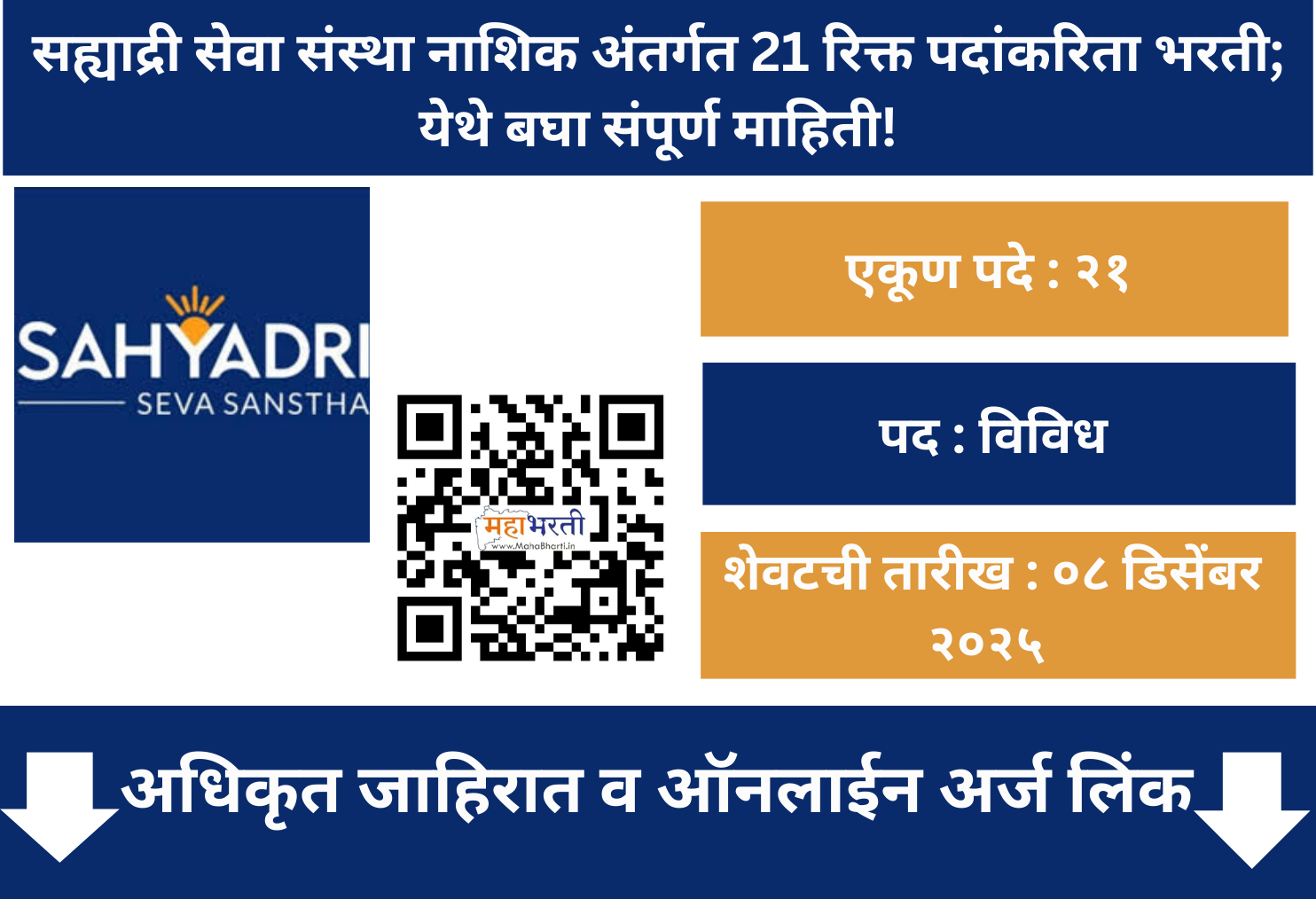Sahyadri Seva Sanstha Nashik Recruitment 2025