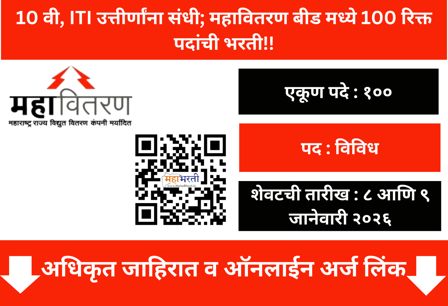 Mahavitaran Beed Recruitment 2026
