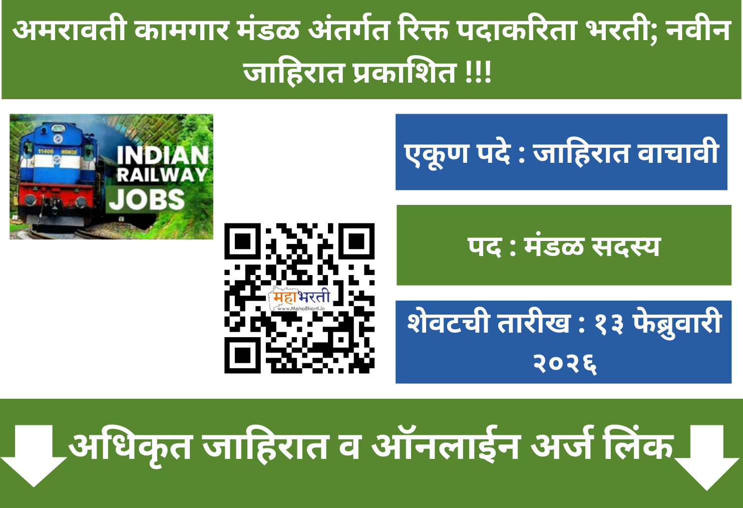 Amravati Kamgar Mandal Bharti 2026