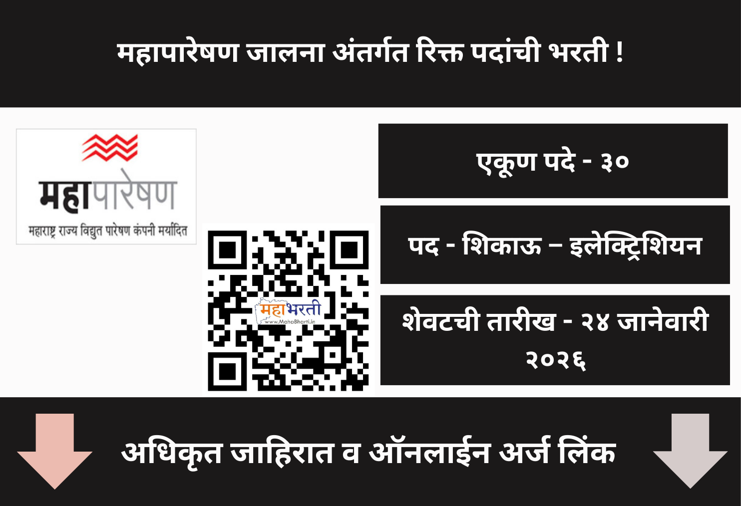 Mahapareshan Jalna Recruitment 2026