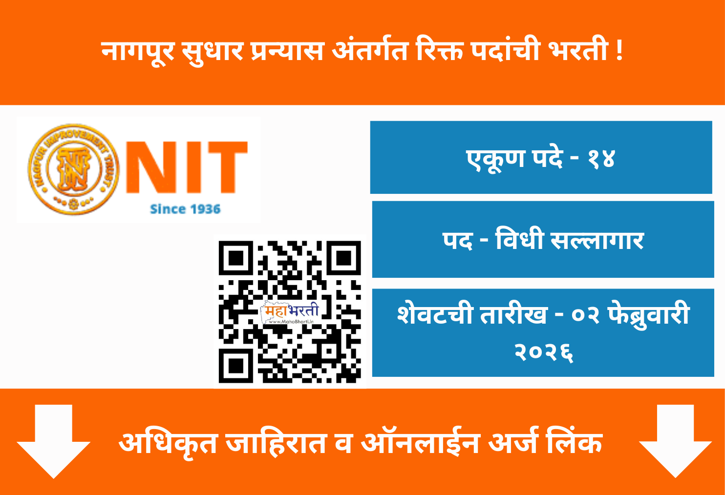 Nagpur Improvement Trust Recruitment 2026