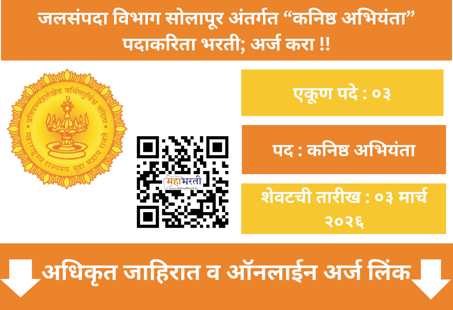 Jalsampda Vibhag Solapur Bharti 2026