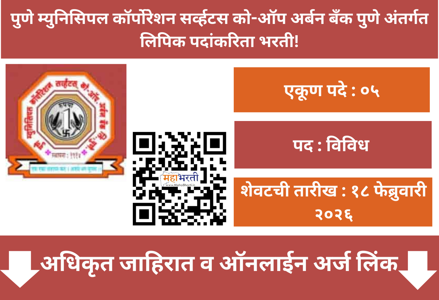 PMCS Bank Bharti 2026
