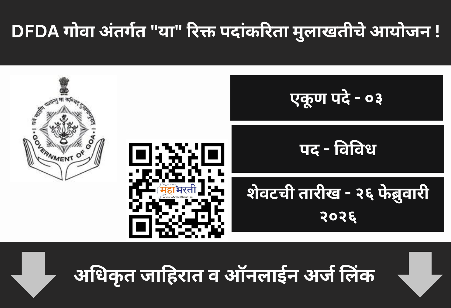 DFDA Goa Recruitment 2026