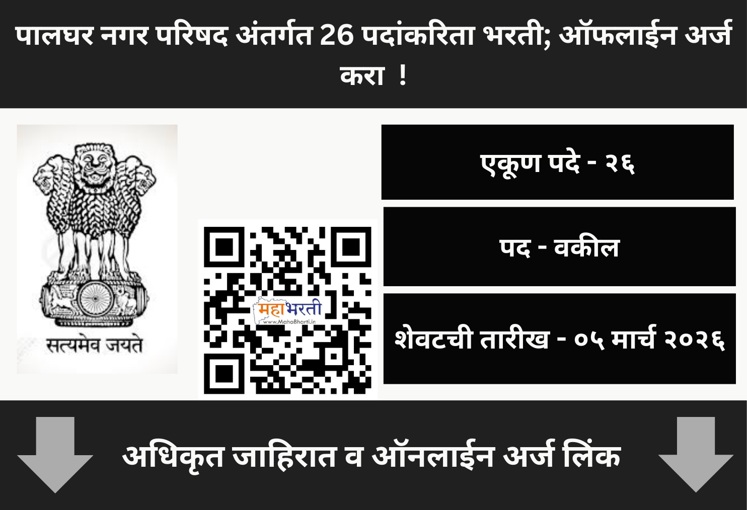 Palghar Nagar Parishad Recruitment 2026