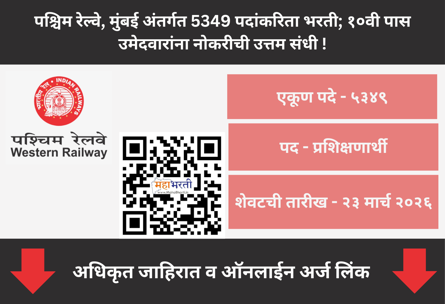 Western Railway Apprentice Recruitment 2026