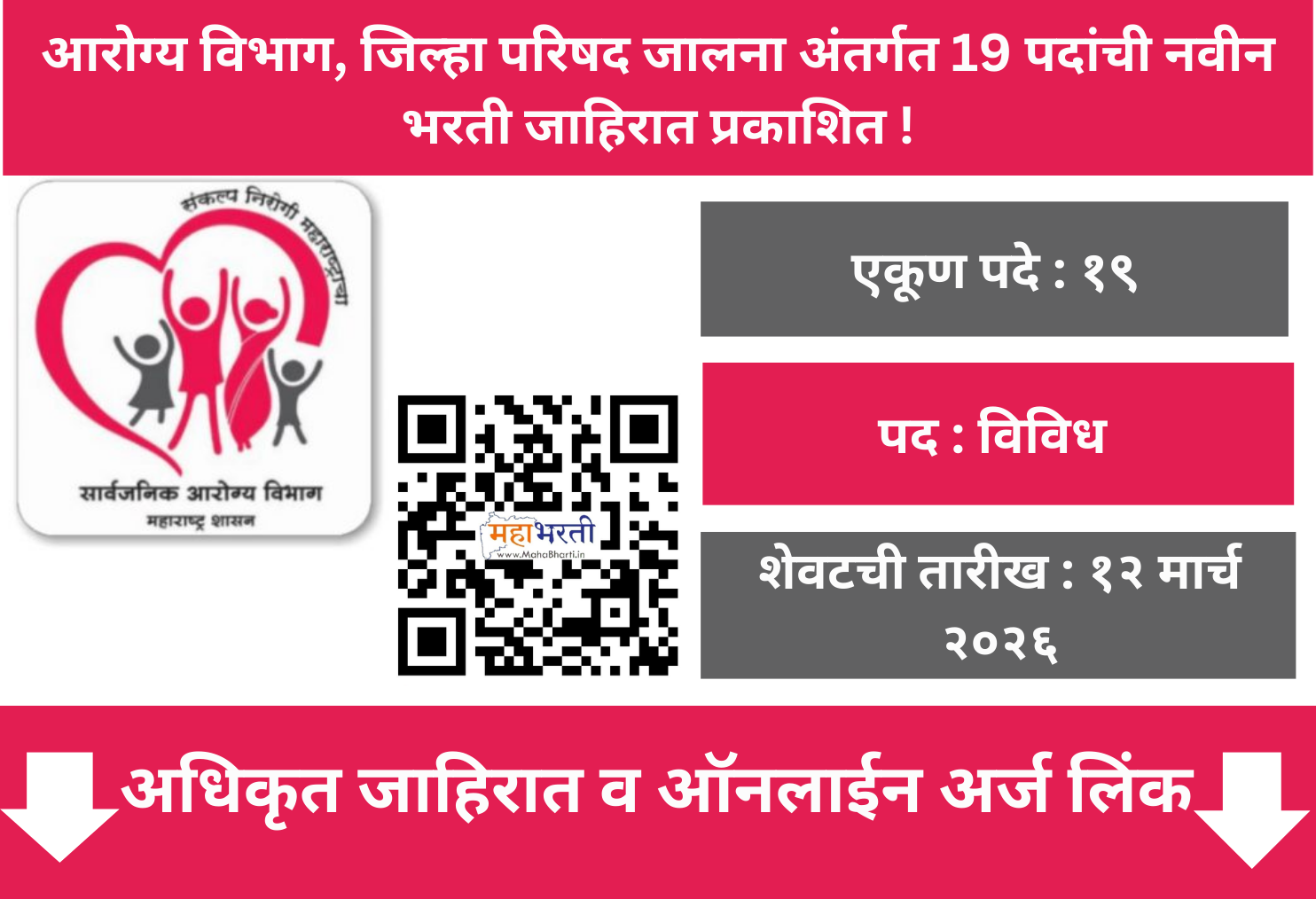 Arogya Vibhag Jalna Bharti 2026