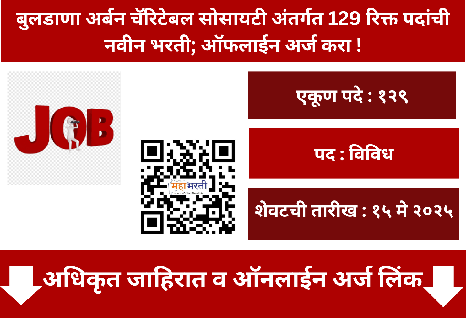 Buldana Urban Charitable society Bharti 2026