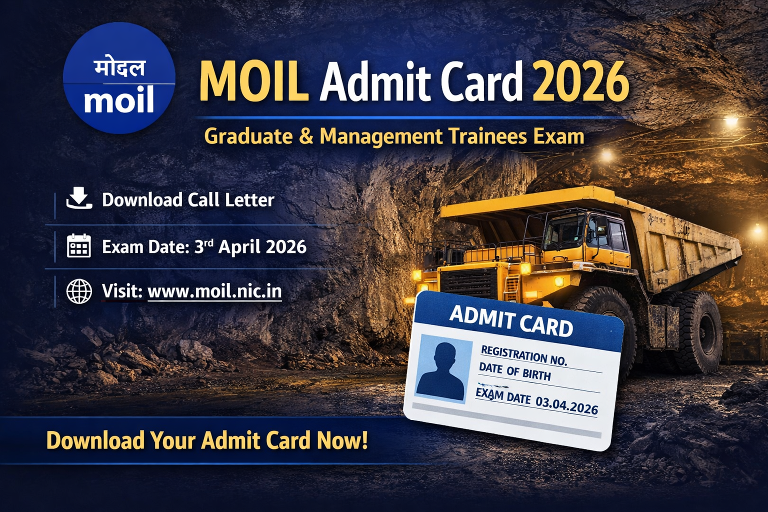MOIL Admit Card Download
