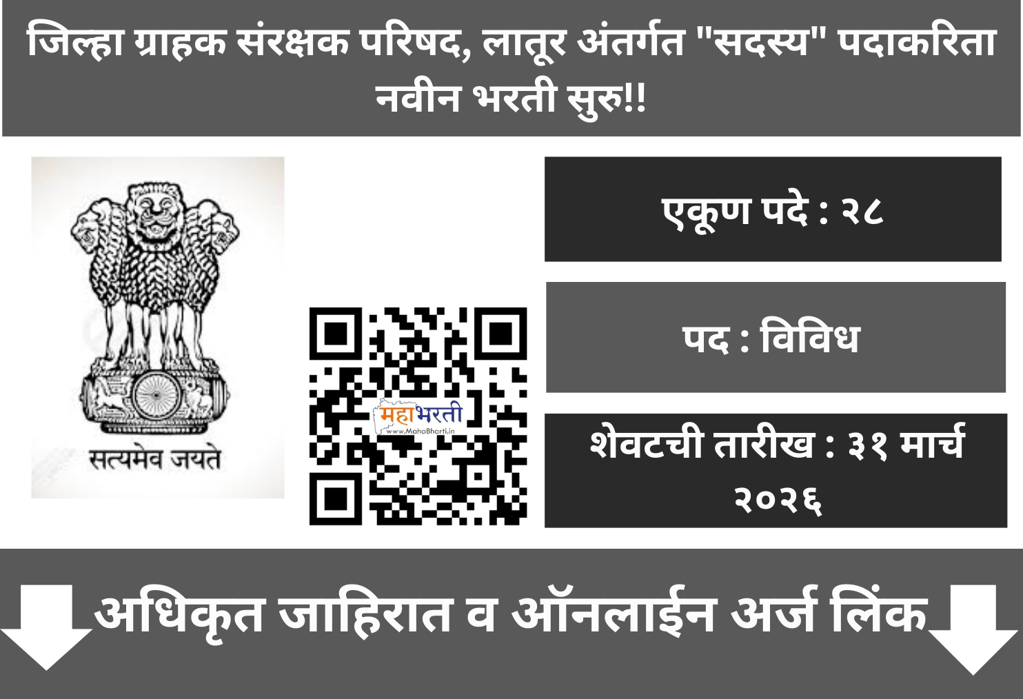 District Consumer Protection Council Latur Bharti 2026 