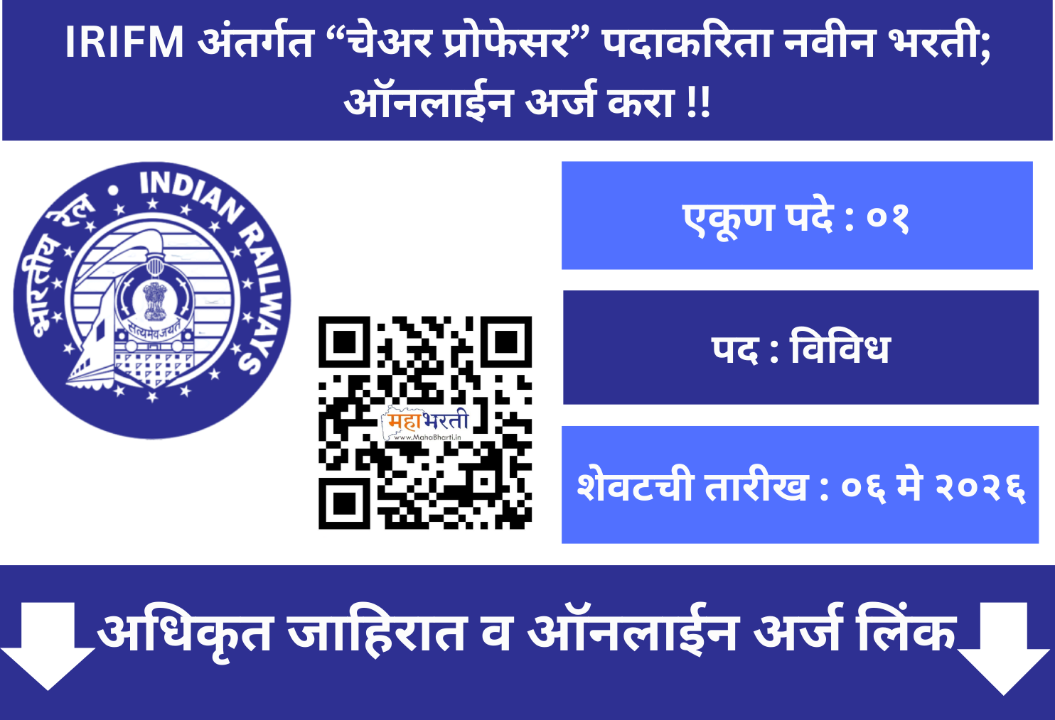 IRIFM Bharti 2026