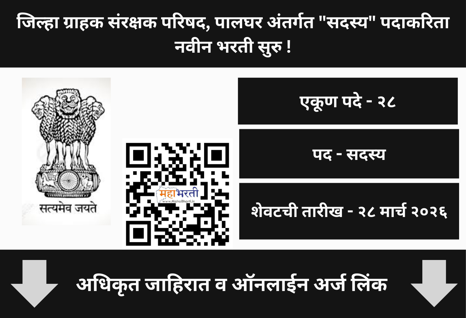 District Consumer Protection Council Palghar Recruitment 2026