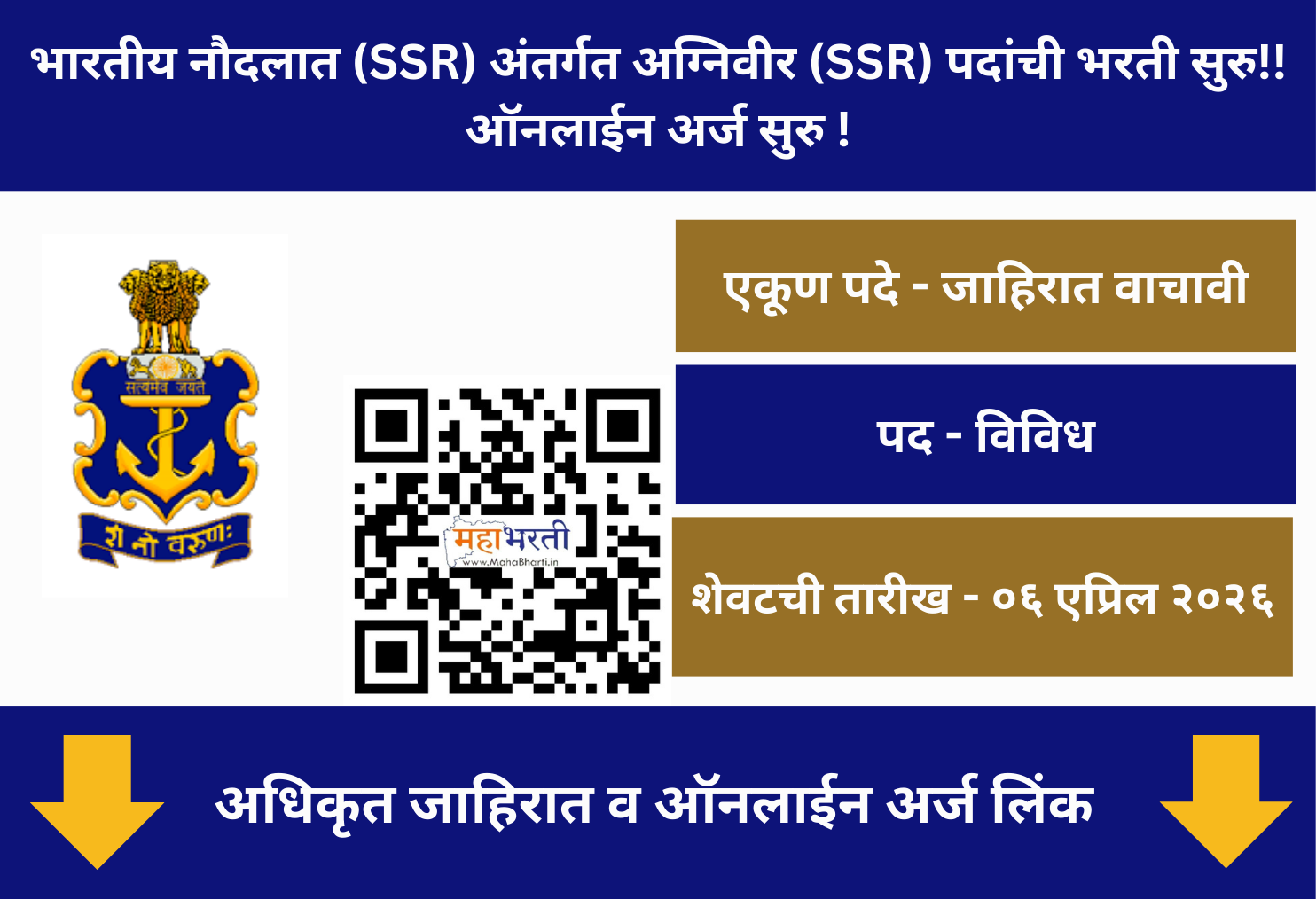 Indian Navy Agniveer SSR Bharti 2026