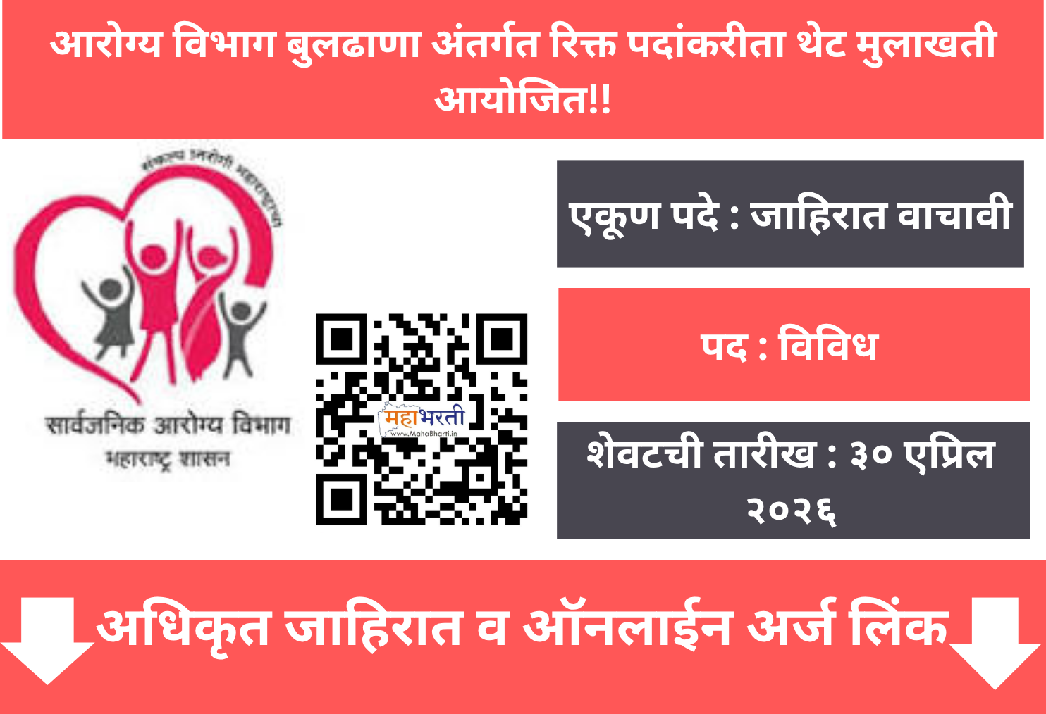 Arogya Vibhag Buldhana Bharti 2026