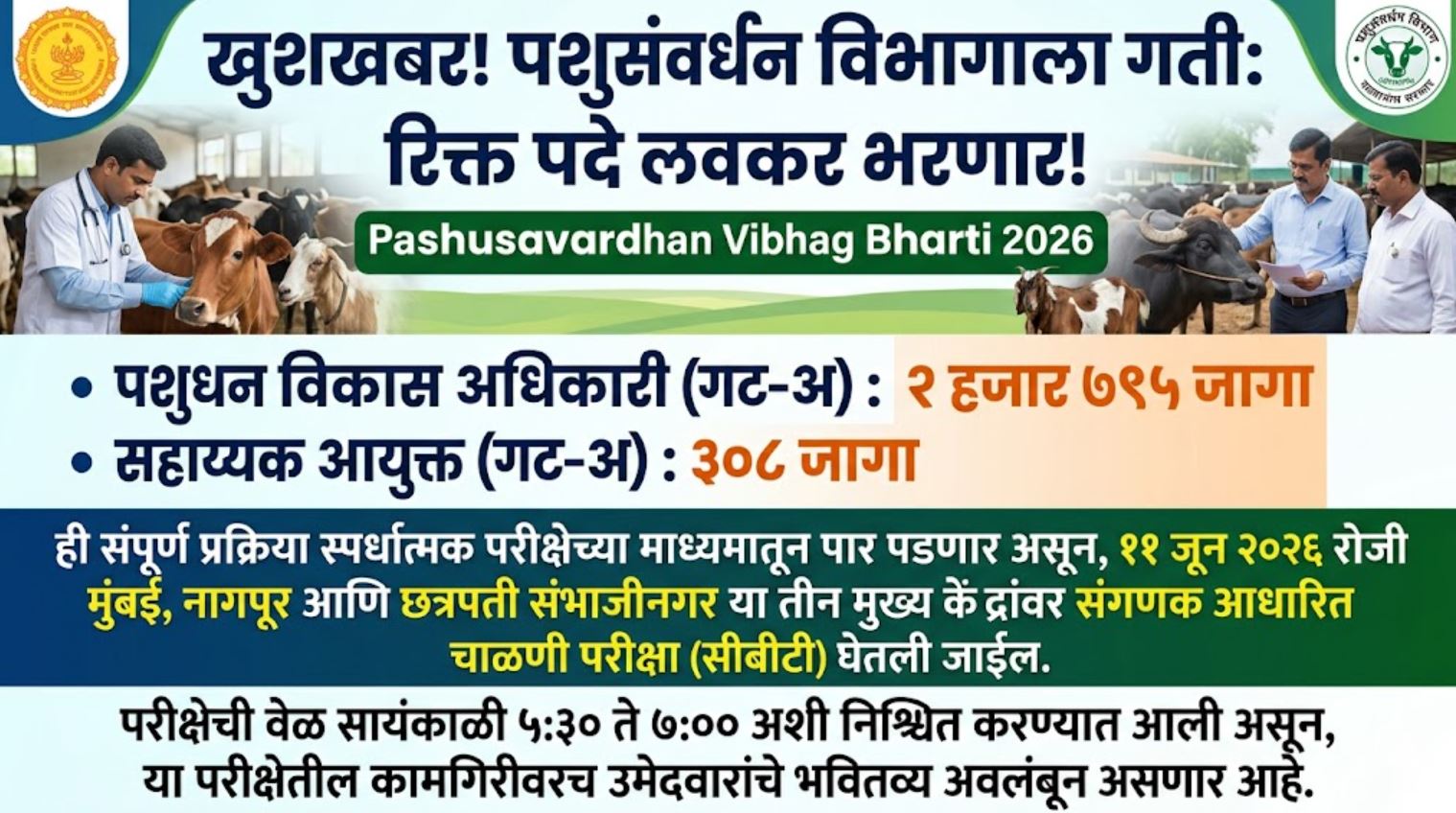 Pashusavardhan Vibhag Bharti 2026 Details Update