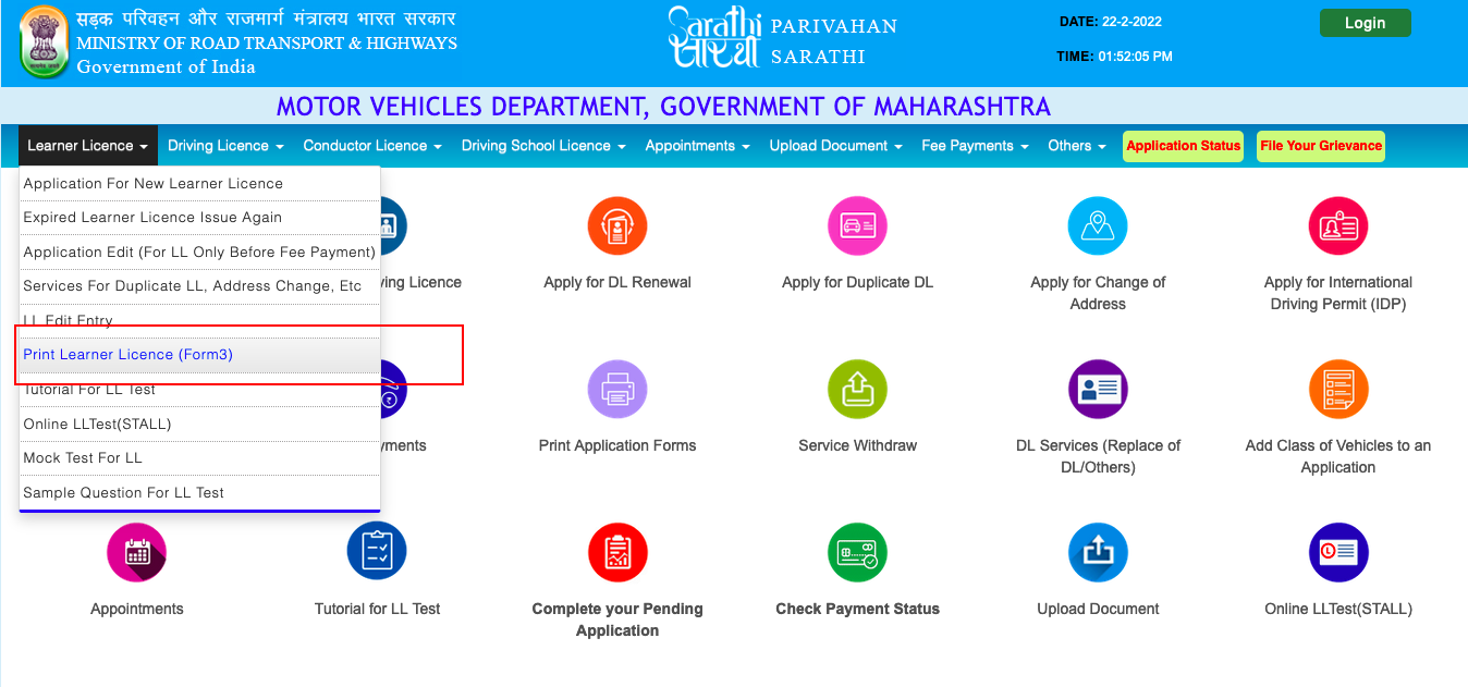 download-learner-license-online-parivahan-gov-in