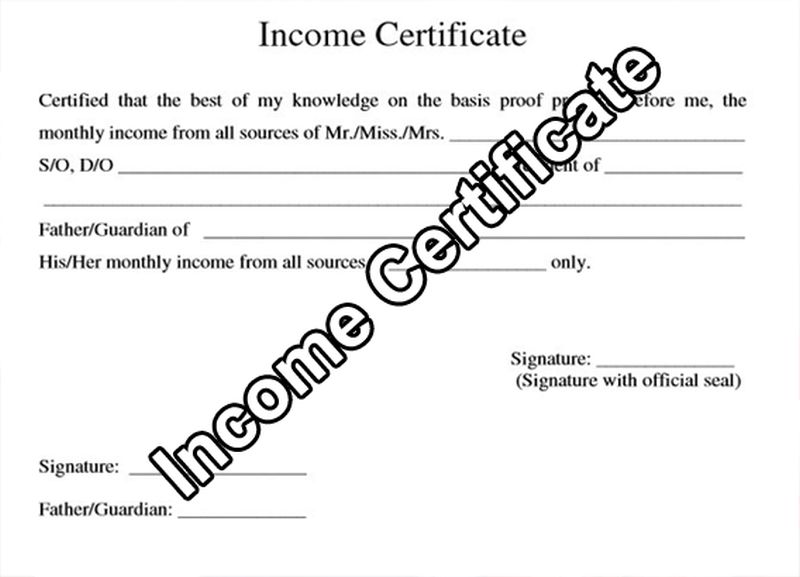 income-certificate